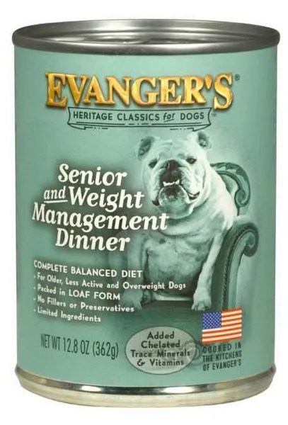 12/12.5oz Evanger's Complete Classic Senior & Weight Management Dinner For Dogs - Treat